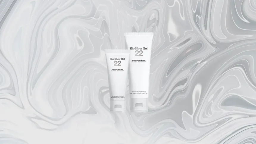 Two bottles of BioSilver 22 Gel in different sizes