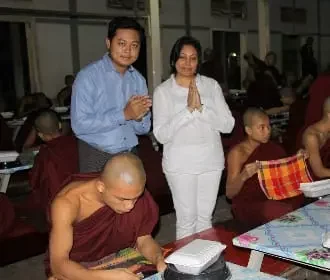 New QNET Mandalay Office Donates Food To Monks