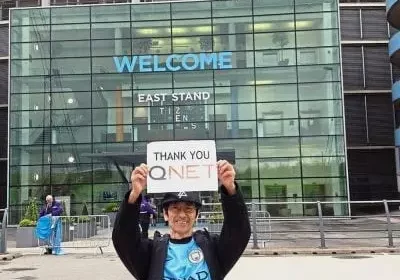QNET Manchester City Contest Winner Has A Ball At Etihad Stadium