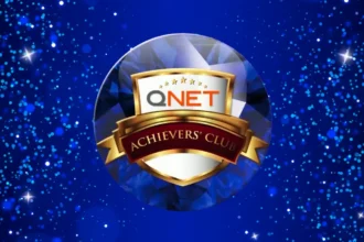 QNET Sapphire Star version of the Achievers Club logo