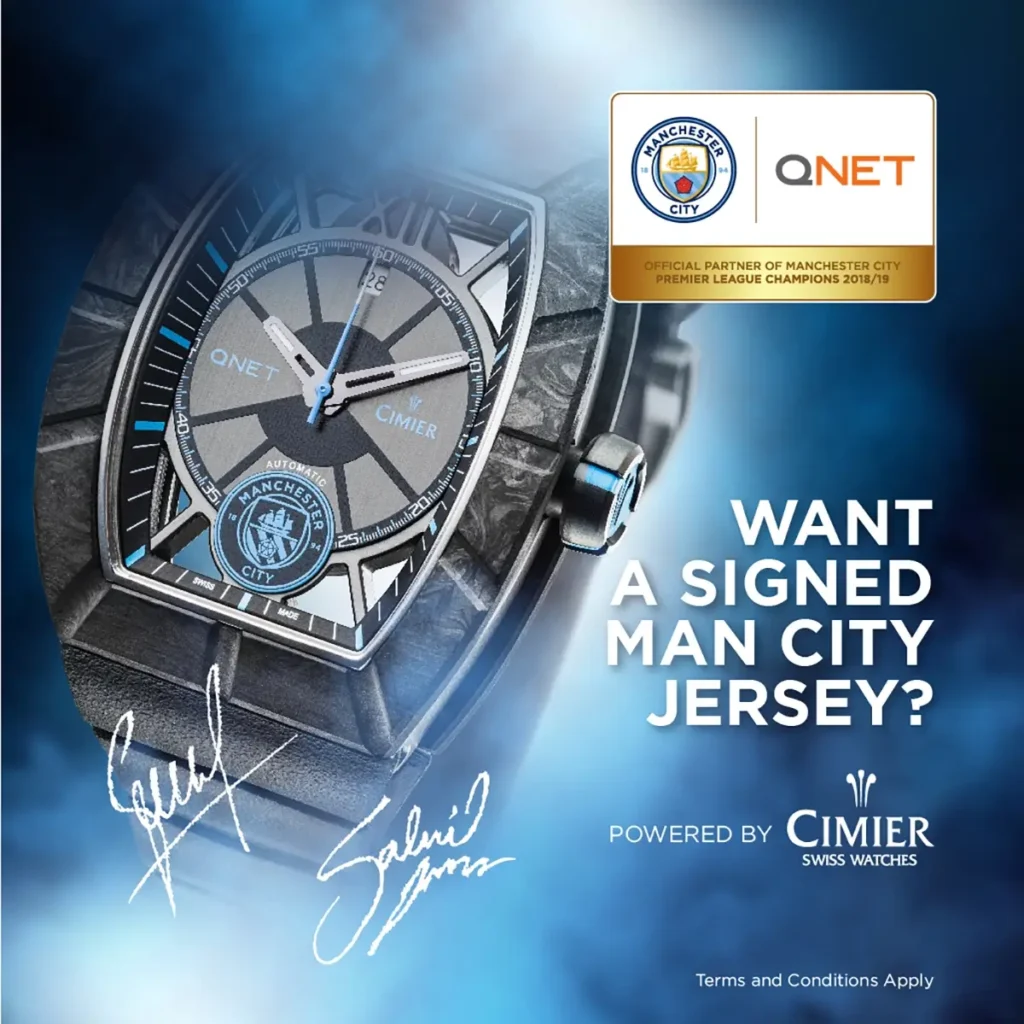 QNET Cimier watch want a signed man city jersey?