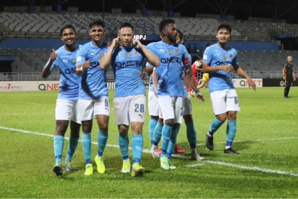 PJ City Football club goal celebration on field