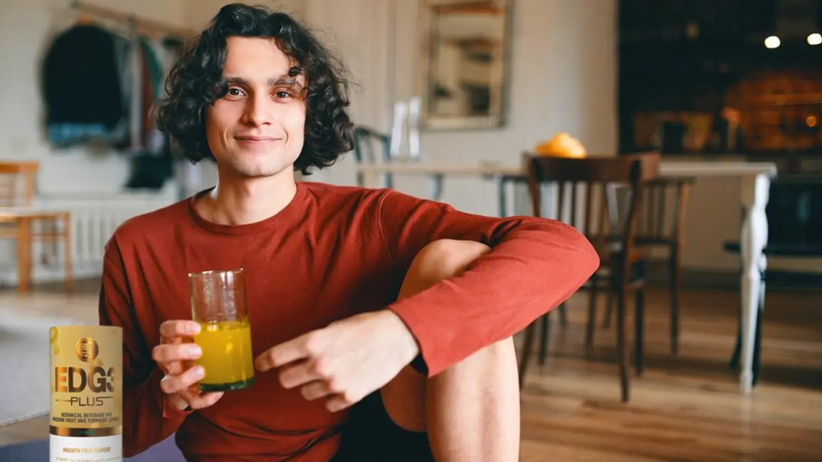Glutathione For Immunity: 5 Things You Need To Know 3 Man drinking a glass of EDG3 Plus, a supplement that helps boost glutathione for immunity