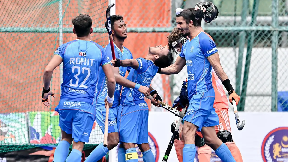 Qnet Champions Youth Empowerment Through Sports At The 13Th Junior Hockey World Cup 4 India celebrates quarter-final win